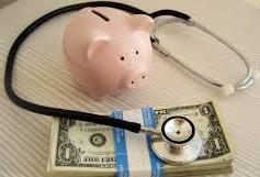 piggy bank and stethoscope 