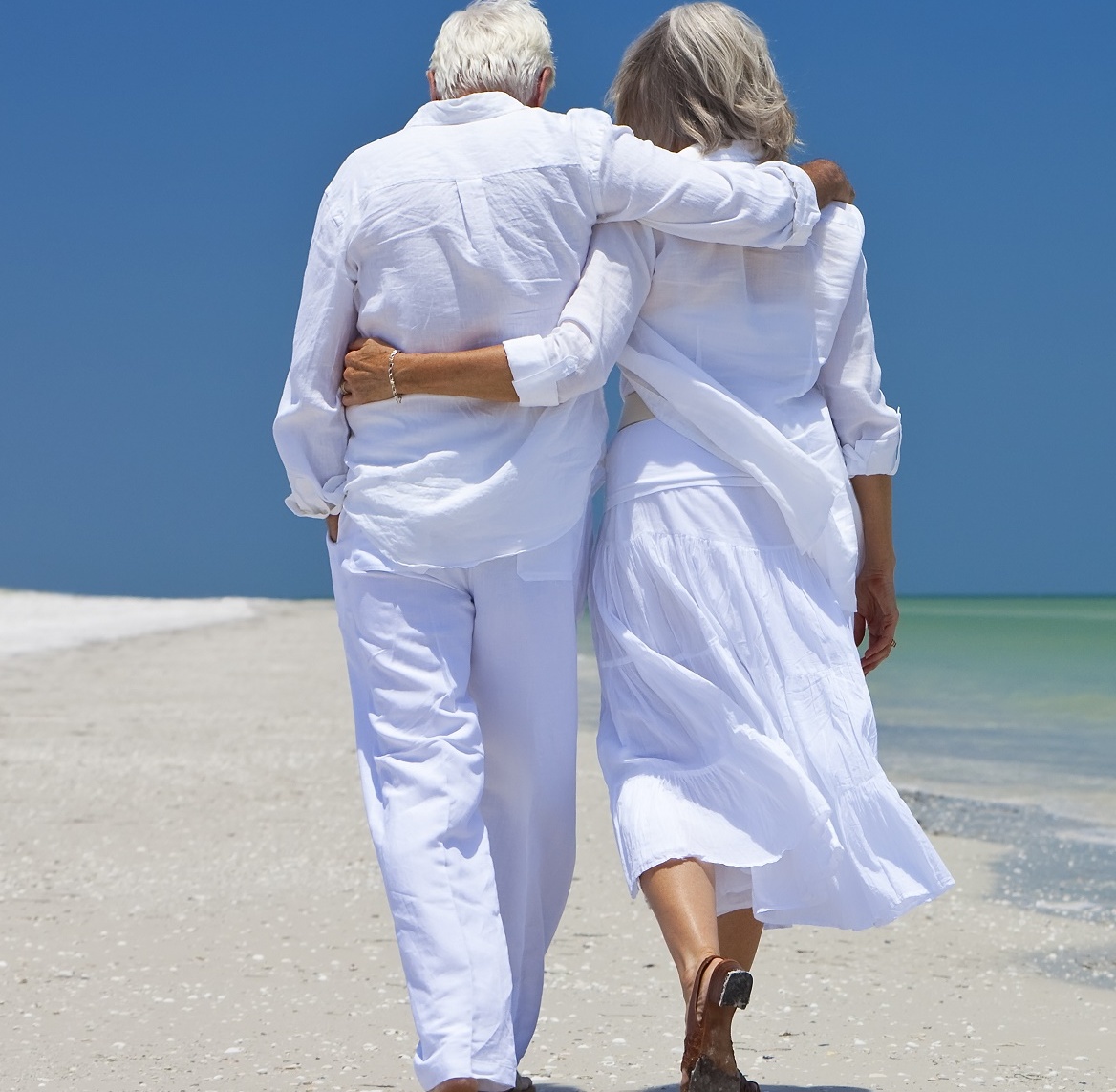 old couple walking