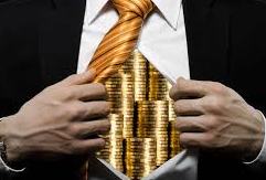coins inside someone's shirt 