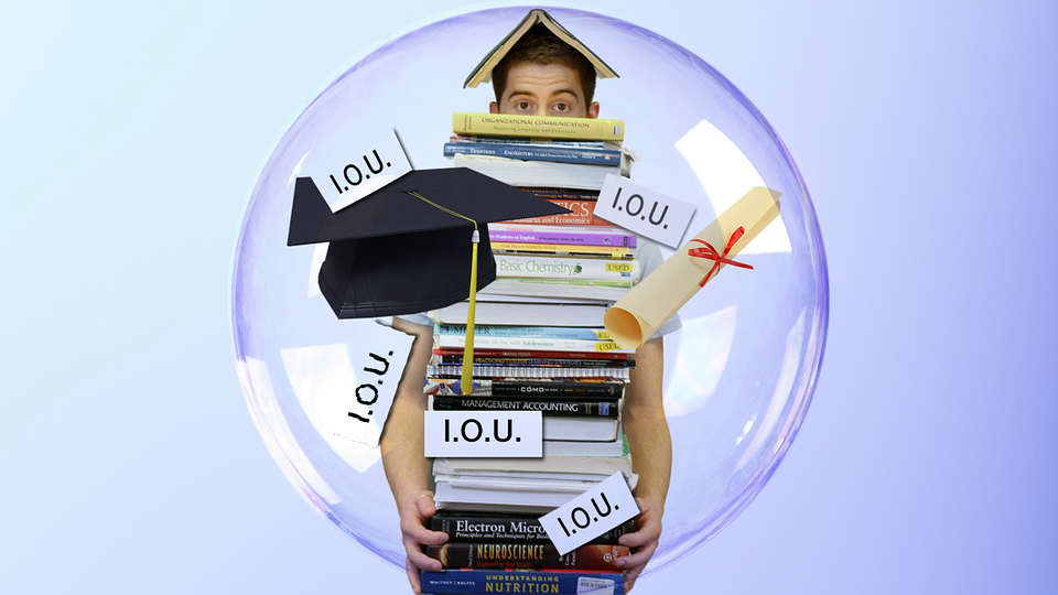 student carrying many books