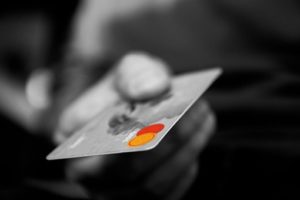 holding debit card