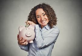 a lady with saving bank