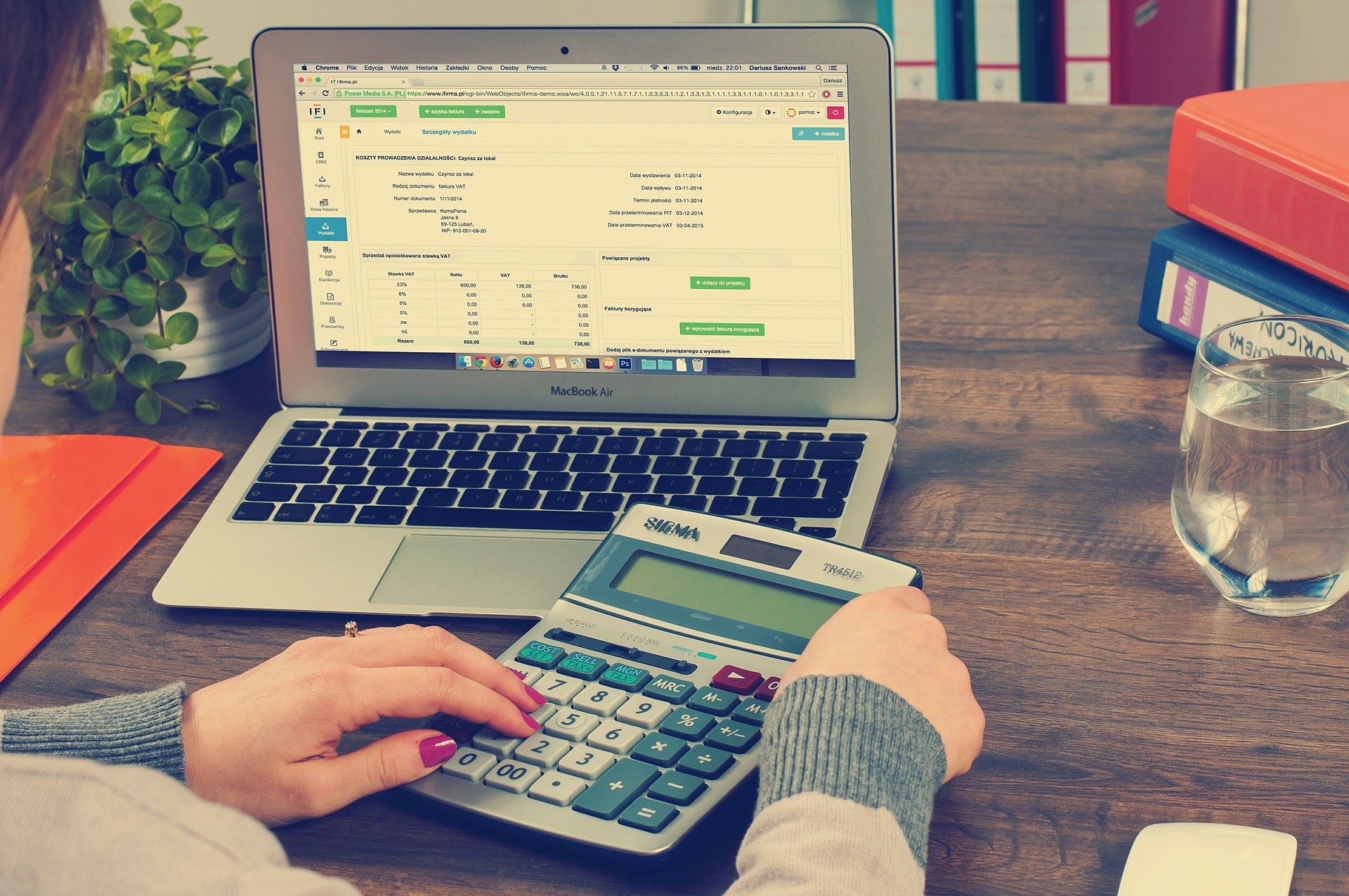 calculating with a computer