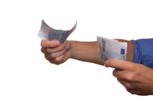 a gesture of giving money